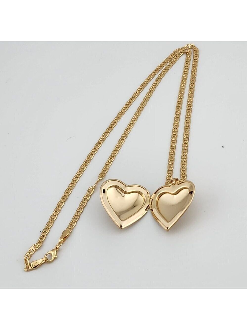 Brand New Bazilian 18k Gold Filled Heart Locket Necklace - Picture 9 of 11